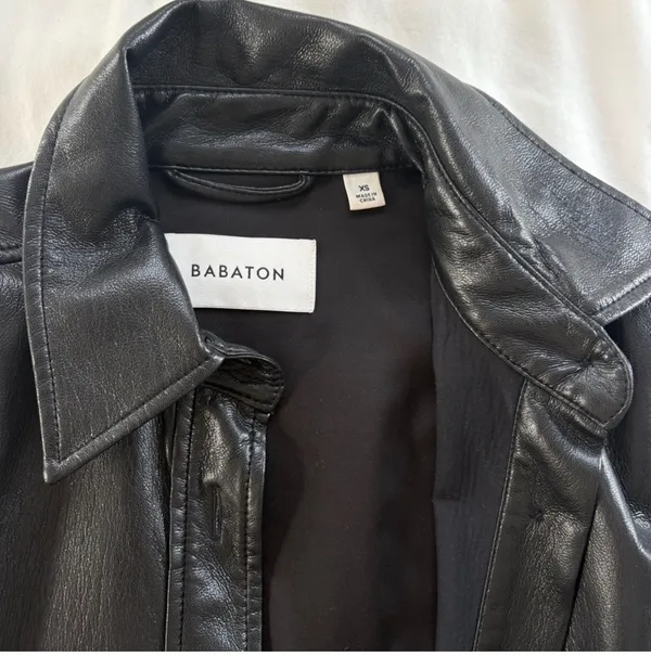 Aritzia Black Leather Jacket - Image 4