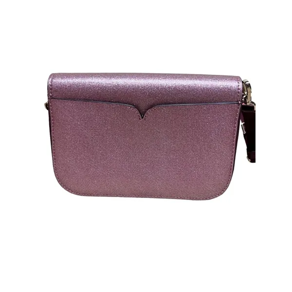 Kate‎ Spade Buddie Glitter Striped Leather Medium Pink Shoulder Bag - Image 2
