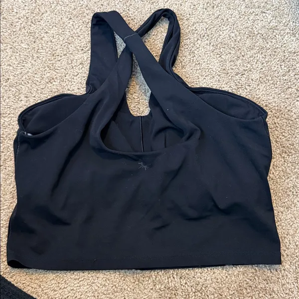 Aerie Black Crop Top Size Large - Image 4