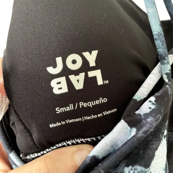 Joy Lab‎ blue and black criss cross strap bra athletic style small - Image 4