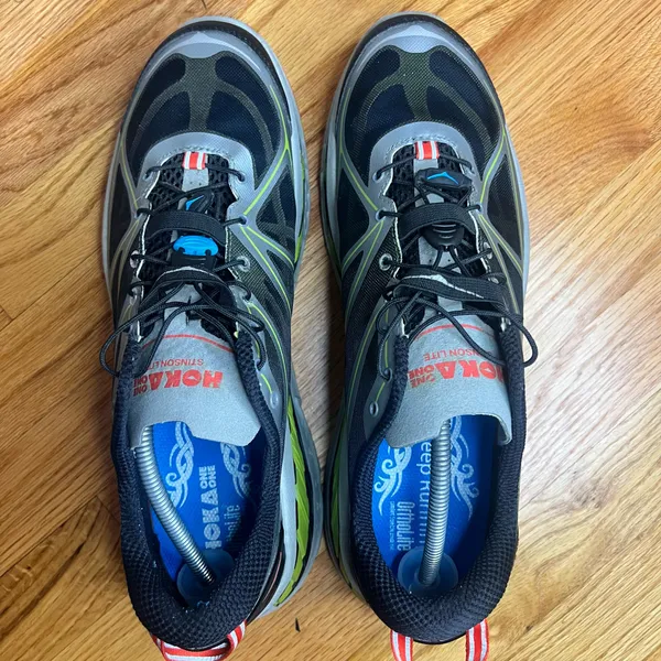 Hoka Stinson Lite Black Mesh Silver Size 12.5M NO BOX - Image 7