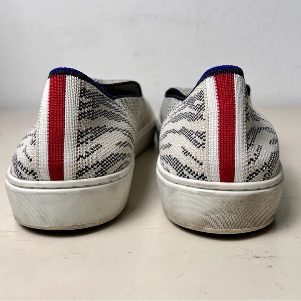 Rothy’s The Sneaker‎ Maritime Tiger Blue Ivory Retired Women’s 10.5 - Image 5