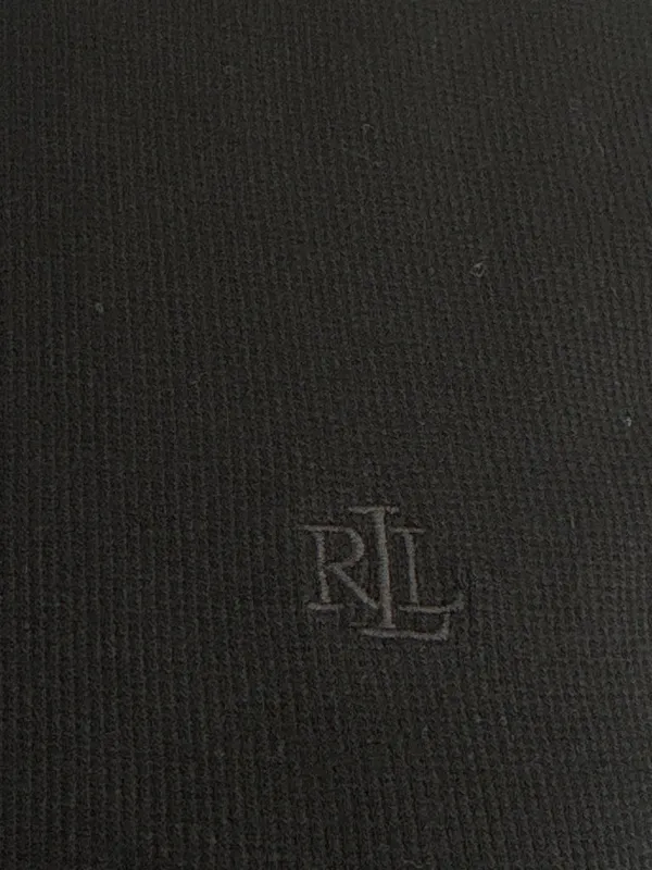 Lauren Ralph Lauren Lillianna Dress in Black Large Womens Midi Knit Ribbed Polo - Image 8