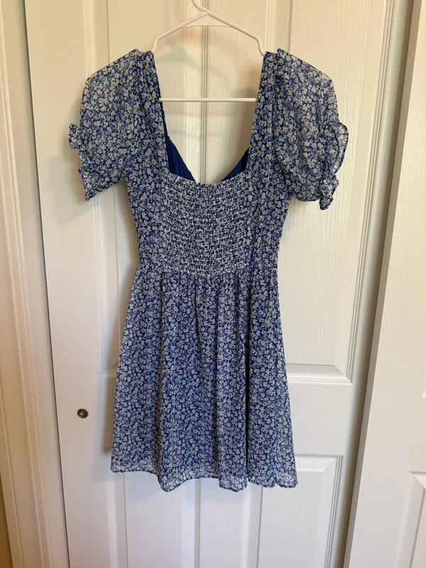 Blue Floral Dillard's Dress - Image 2