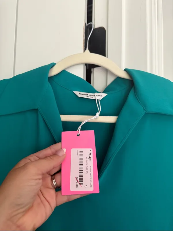 Amanda Uprichard Althea Dress Teal Long Sleeve‎ NEW NWT - Image 3