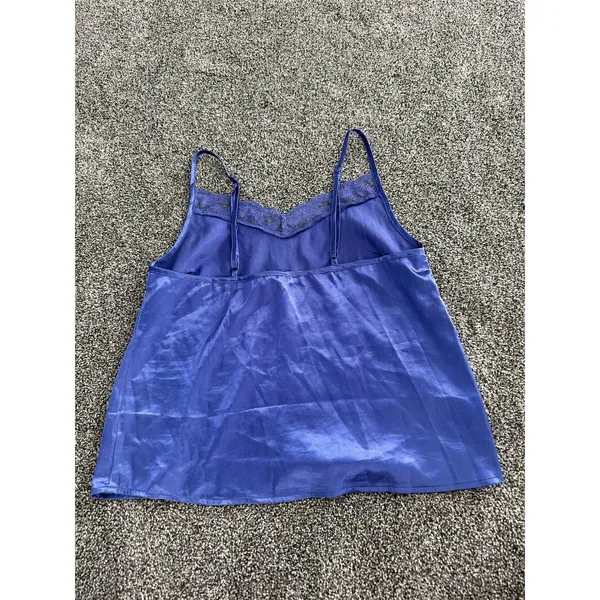 Adore Me Pajama Set Womens Size S Blue Floral Cami Ruffle Shorts Lace Trim - Image 3
