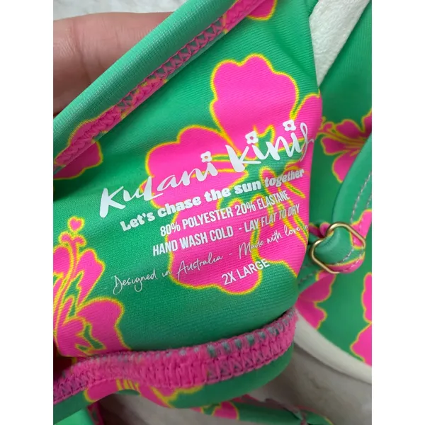 Kulani Kinis Melon Sorbet Bikini Size 2XL Ditzy Underwire Bra Y Cheeky Bottom - Image 4