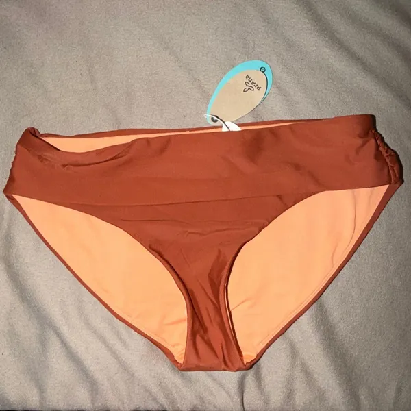 Prana Marta Bikini Bottom Deep Liqueur Rust W31201939 Womens Small NWT UPF 50+ - Image 2
