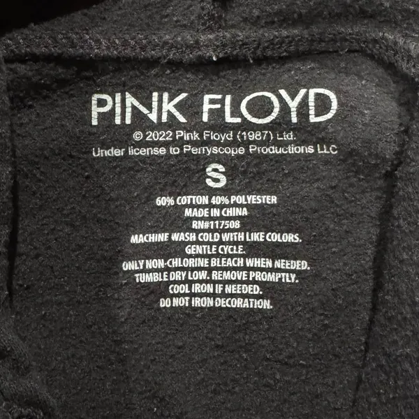 Pink Floyd Black Pullover Hoodie Sweatshirt Women’s Small - Image 3