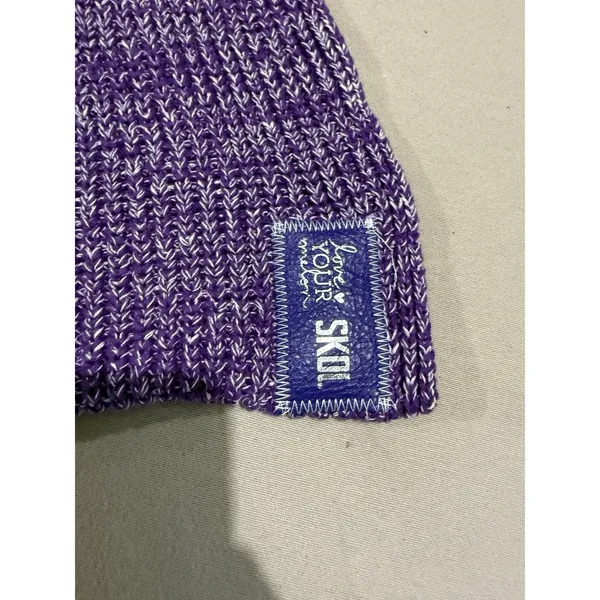 Love Your Melon Skol Vikings Purple And White Infinity Scarf 100%‎ Cotton - Image 2