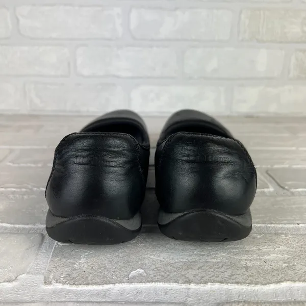 L.L. Bean Ballet Flats Shoes Womens 8 Black Leather Round Toe Slip On Sneakerina - Image 4