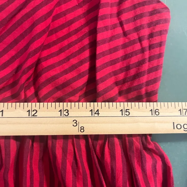 Natural life red and pink midi striped dress size l/xl - Image 8