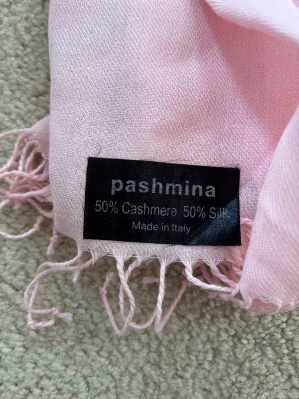 pashmina Soft Light Pink Wrap Scarf - Image 2