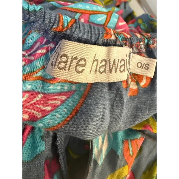 Tiare Hawaii Floral Maxi Dress Blue Pink Boho Open Button resort beach tropical - Image 5