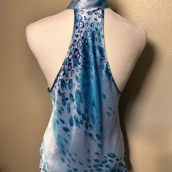 Victoria’s Secret Y2K Satin Halter Top cheeta Print - Image 3
