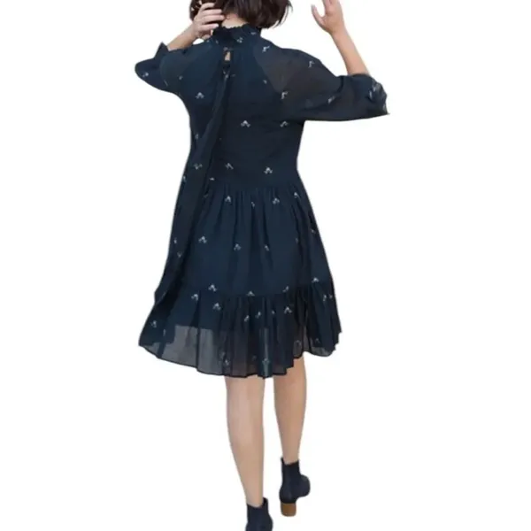 Mirth Napa Mini Dress in Black Jamdani M - Image 5