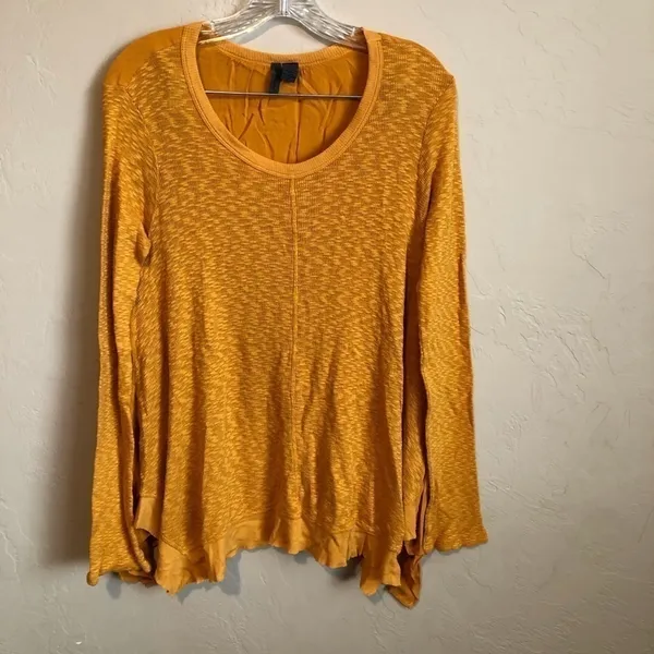 Left of Center Butter‎ Yellow Asymmetrical Long Sleeve Top - Image 5