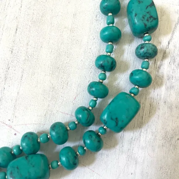 Premier Designs double stranded turquoise necklace - Image 2