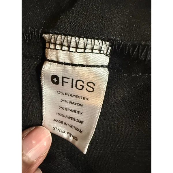 FIGS Casma‎ Black One-Pocket Scrub Top Technical Collection XXS Womens - Image 6