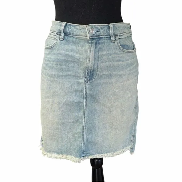 Abercrombie & Fitch Blue Denim Mini Skirt(Size 28) - Image 3