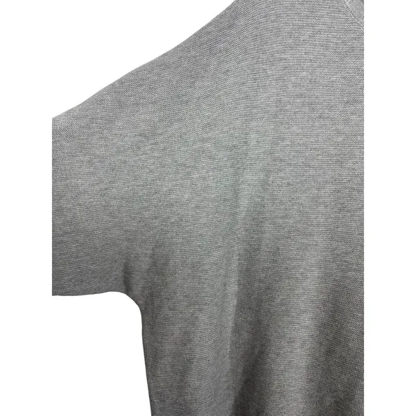Quince Womens XL Gray Cotton Cashmere Blend Relaxed Short Sleeve Sweater NWT - Image 4