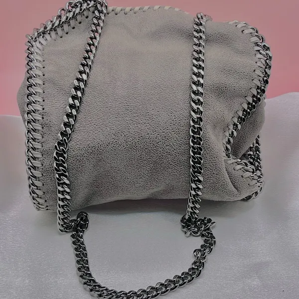 Authentic Stella McCartney Falabella Mini Tote in classic grey - Image 4