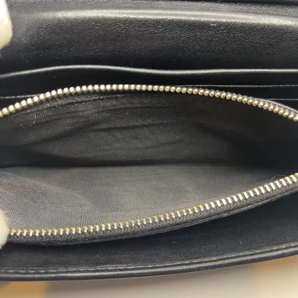 Prada Nappa Gaufre Leather Continental Wallet - Black - Preowned - Image 10
