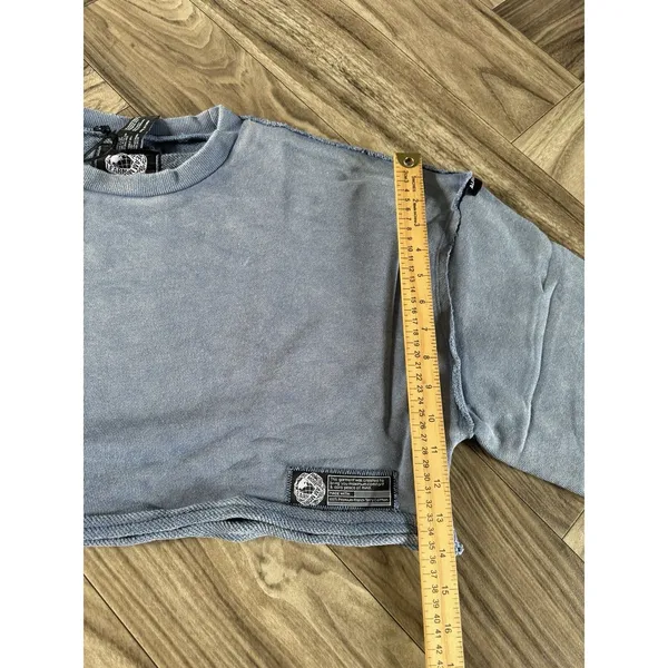 Alphalete Women's Terry Oversized Crop Pullover - Celestial Blue , Size Large - Image 5