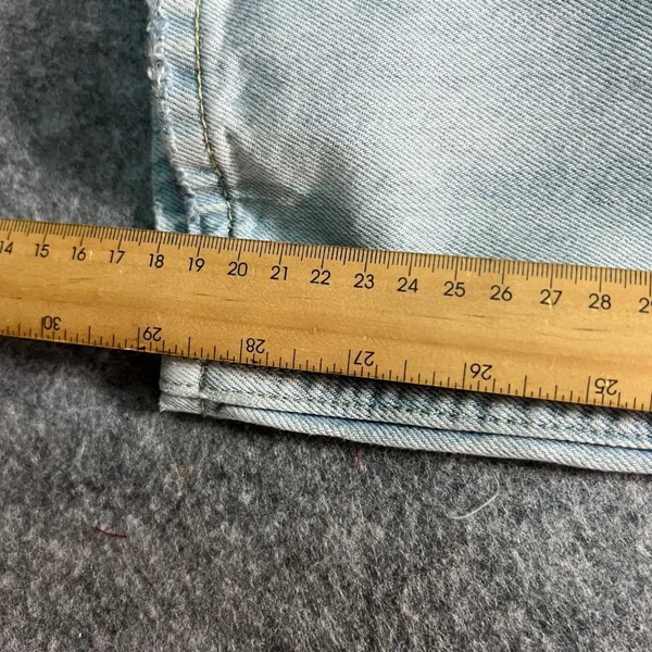 Levi's Low Pro Straight Jeans 29 Light‎ Wash Distressed Ripped Knee Y2K Style - Image 3