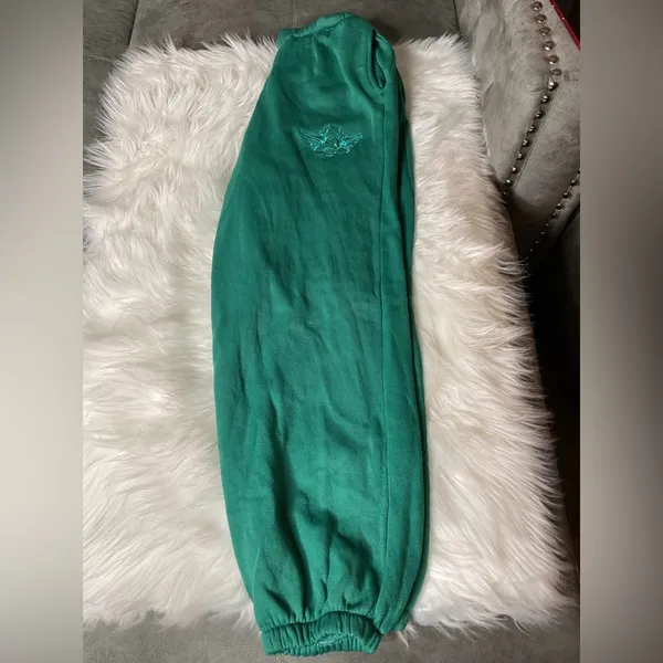 Boys Lie Josh Grunfeld Vintage Sweatpants in Emerald Green - Image 5