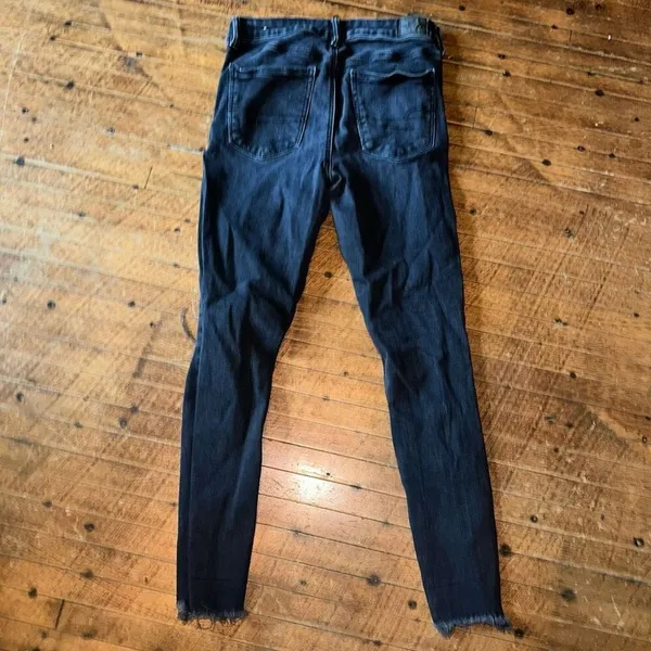 American Eagle stretchy black high rise normcore jeggings - Image 3
