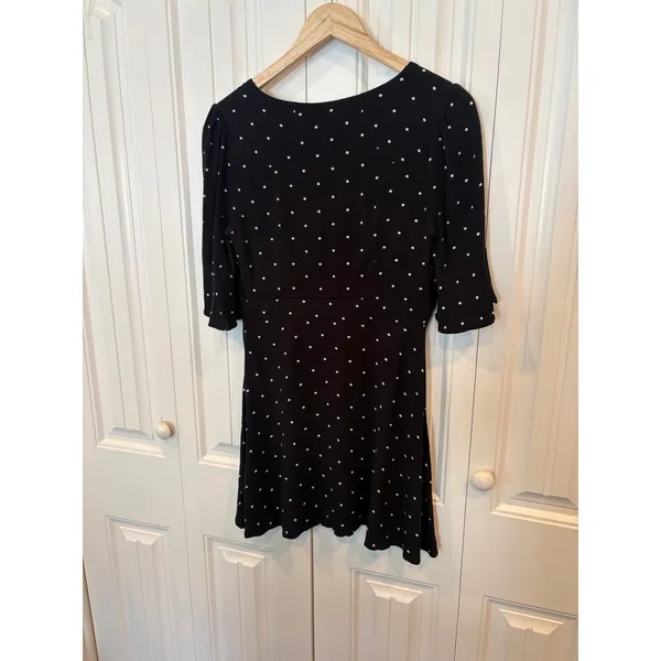 Free People Black And White Polka Dot‎ Dress Size 6 - Image 2