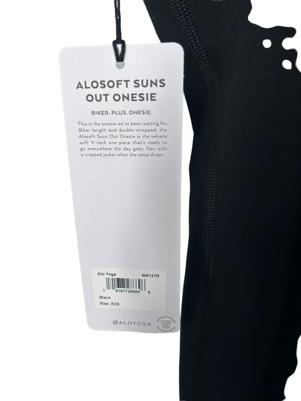 Alo ALOSOFT SUNS OUT ONESIE BLACK XXS NWT - Image 6