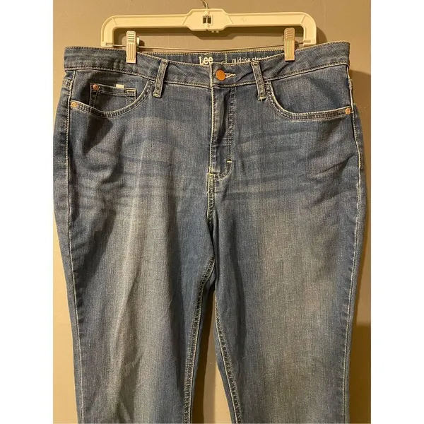 Riders By Lee Light Wash Midrise Straight Leg Jeans Size 16 - Image 5