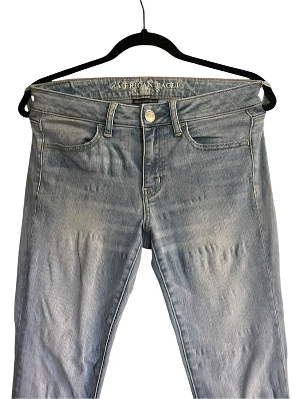 American Eagle Super Stretch Skinny Jeans Light Wash Size 8 Regular - Image 4