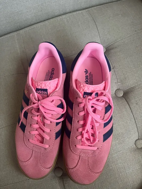 Pink and blue adidas gazelles  - Image 2