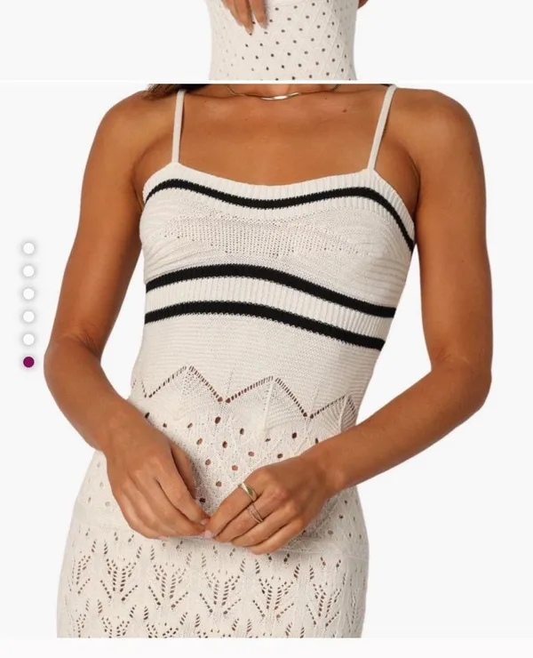 Black and white knit dress Size M - Image 2