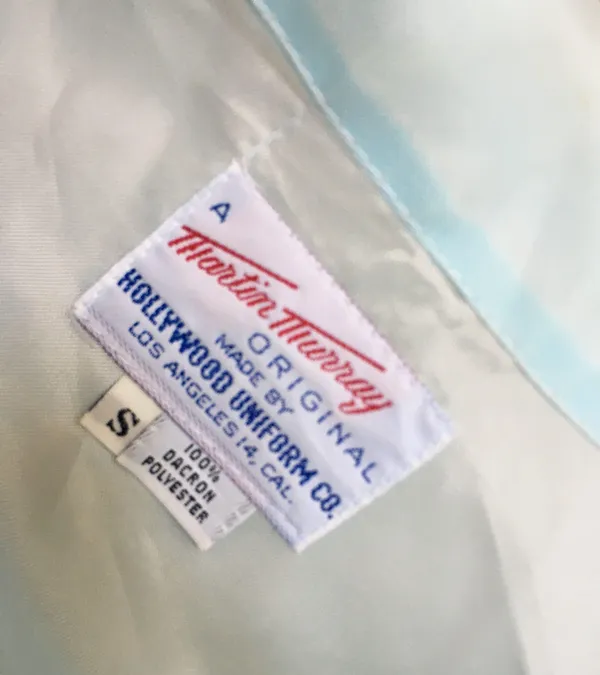 Vintage 70s Nurse Maid Uniform Costume D. Bedgood Blue Polyester Long Sleeve - Image 3