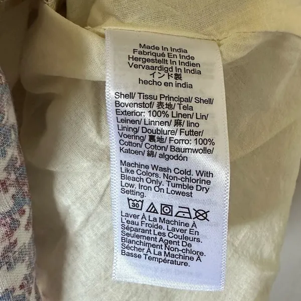 J.Crew Palermo Smocked Waist Mini Dress in Floral Bouquet Linen Sail Blue NEW - Image 7