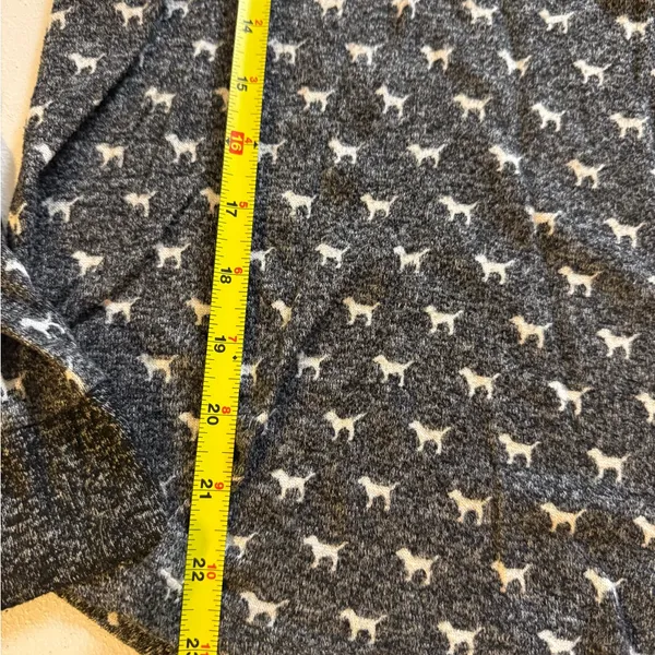 Victoria's Secret Pink Sleepwear Top Gold Glitter Dog Print Women's Size Medium - Image 6