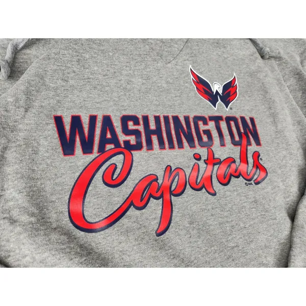 Fanatics Women's‎ XL Washington Capitals Hockey Script Pullover HoodieSweatshirt NHL - Image 4