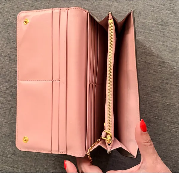 PRADA Women's Bi-fold Long Wallet 1MH132, Gray - Image 6