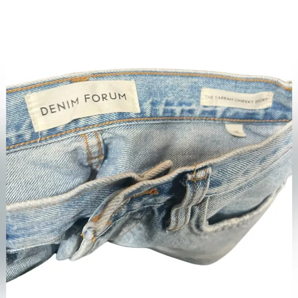 Aritzia Denim Forum Farrah‎ Cheeky Short Cutoff Denim Shorts Light Wash - Image 12