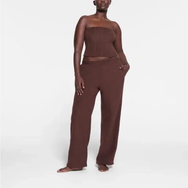 SKIMS‎ Fleece Lounge Pant Size M Cocoa AP-LPT-2171 - Image 2