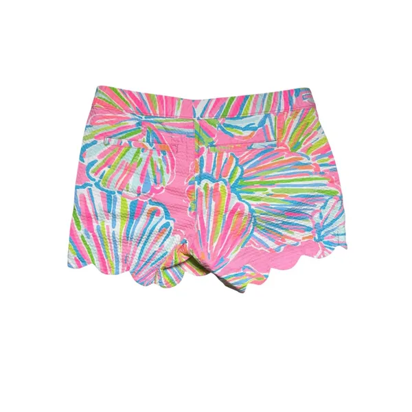 Lilly Pulitzer Buttercup Scalloped Edge Resortwear Preppy Summer Shell Shorts 4 - Image 5