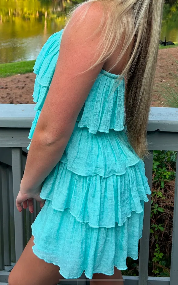 Blue Ruffle Romper - Image 2
