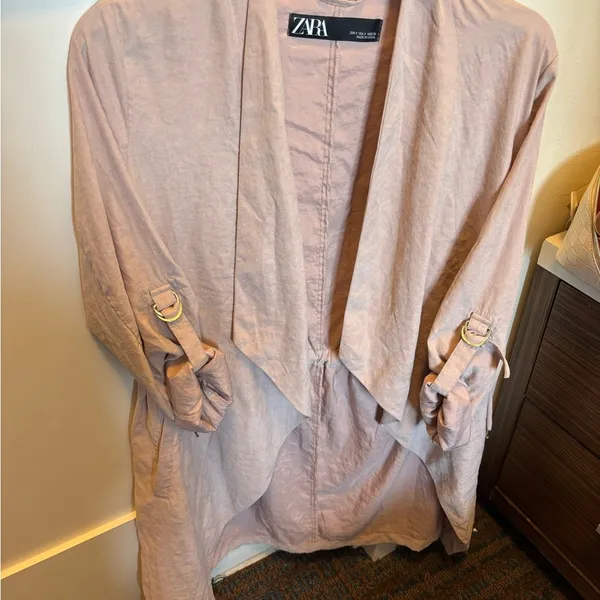 Zara Women's Light Pink Open Front Jacket - Image 10