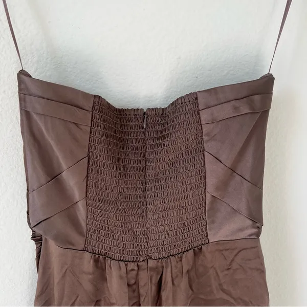 NWT Reformation Barrow Silk Maxi Dress in Magnetic Brown - Image 6