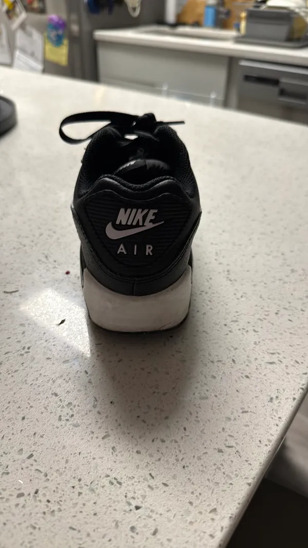 Nike Air Max 90 GS Black White - Image 8