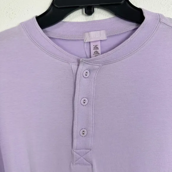 SKIMS Soft‎ Lounge Long Sleeve Henley Top Lavender Purple XXS NWOT - Image 6